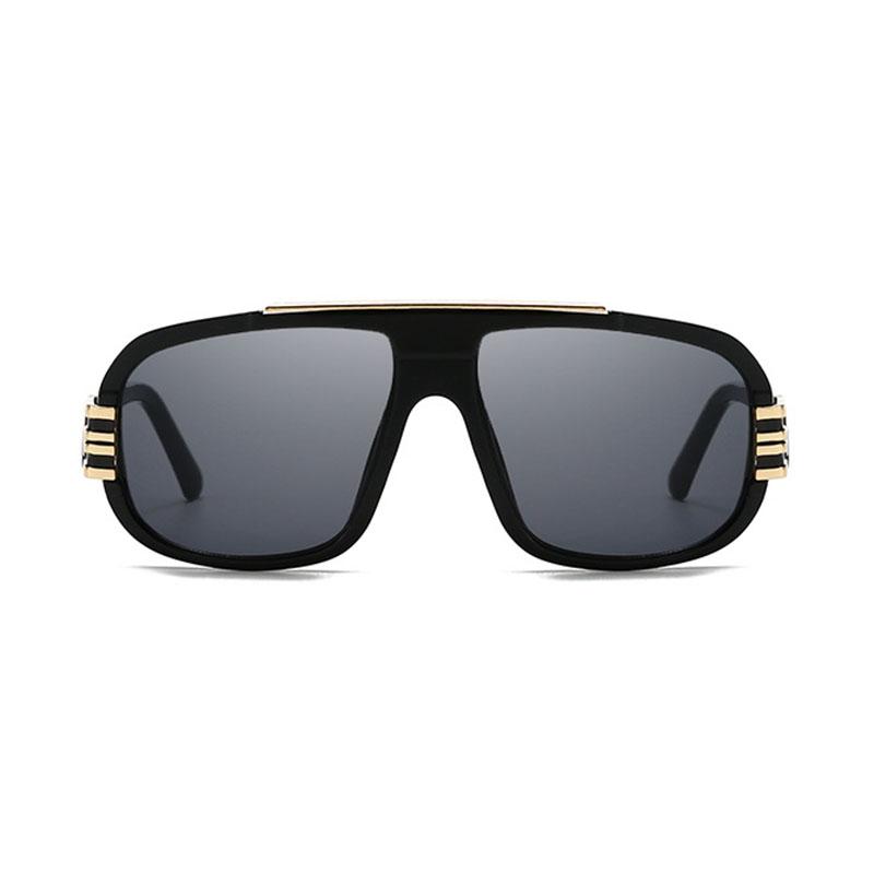 Oversized Vintage Pilot Sunglasses Big Frame Women Men Luxury Designer Sun Glasses Punk Metal Rivet Shades