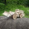 3D Puzzle Diy Wooden Toy Bulldozer Assembly Model Adult Birthday Halloween Christmas Gift