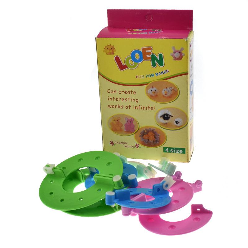 Auf Lager: Neues Pompon-Maker-Set – 4 Größen, Wollkugel-Hersteller