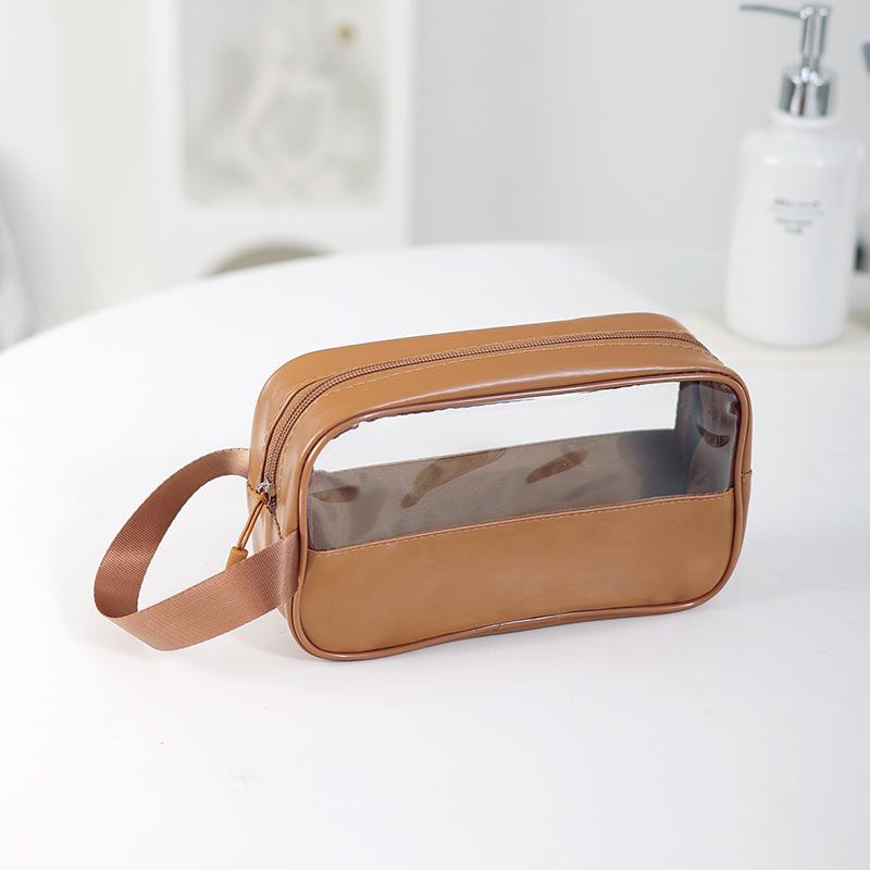 Geantă de machiaj transparentă, Geantă de toaletă de călătorie, Plajă, Geantă de depozitare impermeabilă, Stil Instagram, Capacitate mare, Geantă portabilă