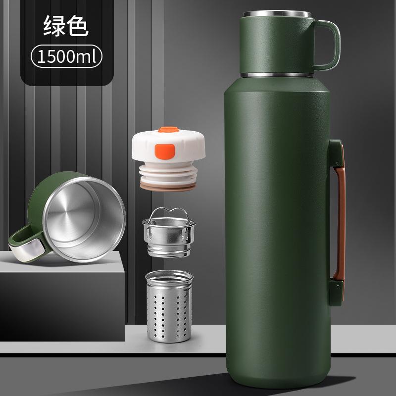 111 Large-capacity Thermos Cup Men's and Women's High-value Stainless Steel Water Cup Outdoor Portable Cup Kettle