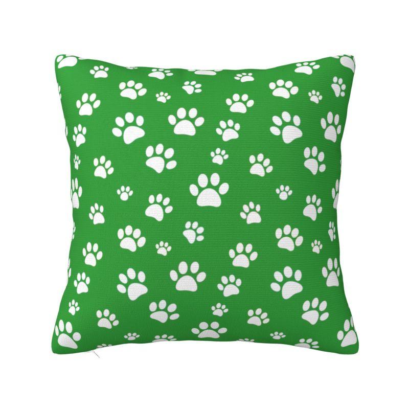Colorful Animal Footprint Dog Paw Prints Cushion Cover cm Velvet Throw Pillow Case for Living Room Bedding Sofa Pillowcase