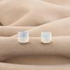 Mjölkig Opal Ädelsten 925 Sterling Silver Smycken Vacker Kuddformad Örhänge 1" För Födelsedagspresent EE-181-16