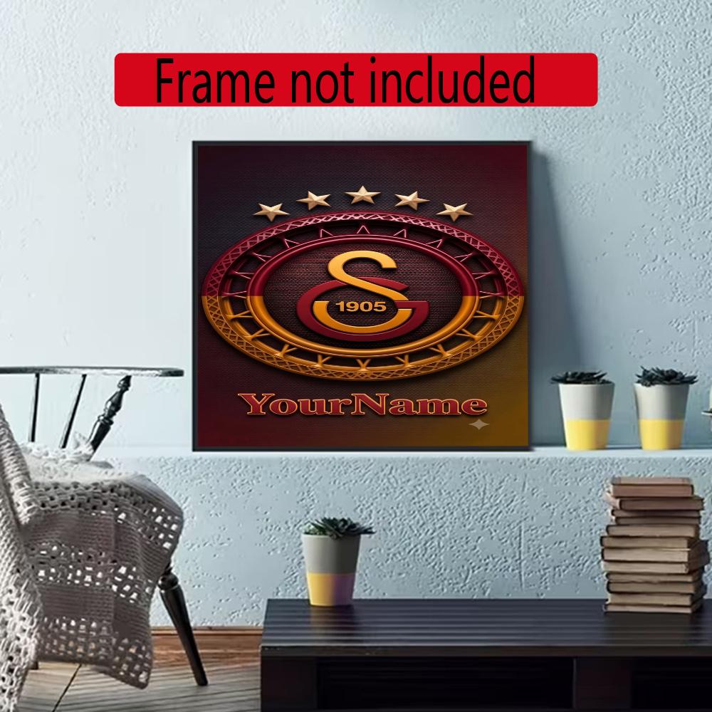 Galatasaray Personalized Name Diamond Paintings Mosaic Wall Round Diamond Art Painting Kits Embroidery Crystal Accessories Frameless