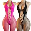 Women Sexy Lingerie Fishnet Deep V Bodystocking Catsuit See Through Bodysuit Plus Size Costume Underwear
