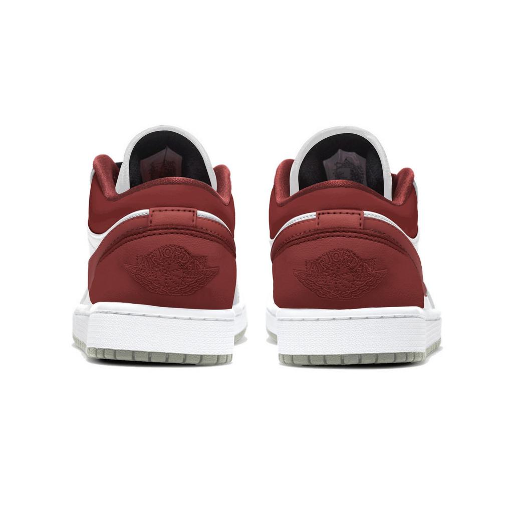 Jordan Air Jordan 1 Abrasion Resistant Low top Skateboard Shoes Unisex Red 553560-133(Team1258-)