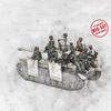 1/35 Resin Figure Unpainted Model Kit, World War II Military Theme, (13 Soldiers, No Tanks) Unassembled and Unpainted GK,