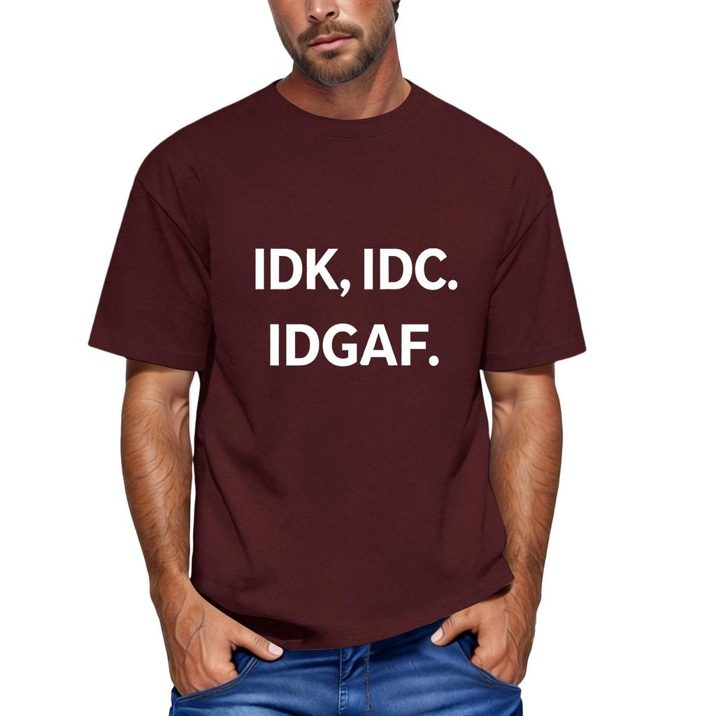 Men's Funny Graphic T-Shirt Neck Short Sleeve Novelty Top