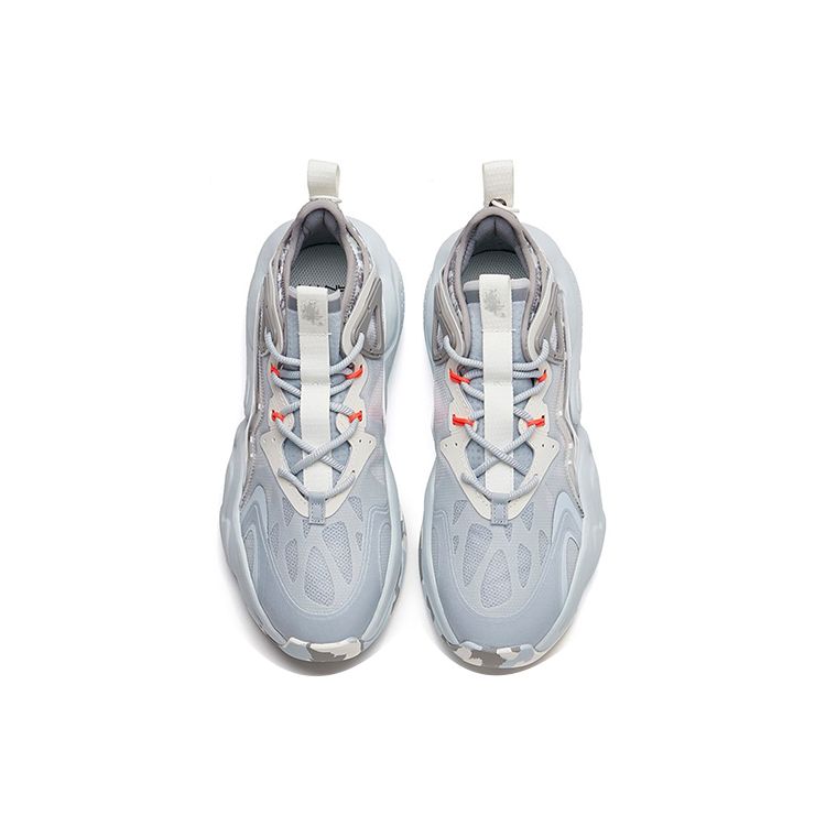 Anta Badass Weifeng Lightweight Durable Low-Top Sports Casual Shoes Men Sneakers Gray White 112228080-4