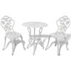 vidaXL 3-part. Bistro Set Cast Aluminium White