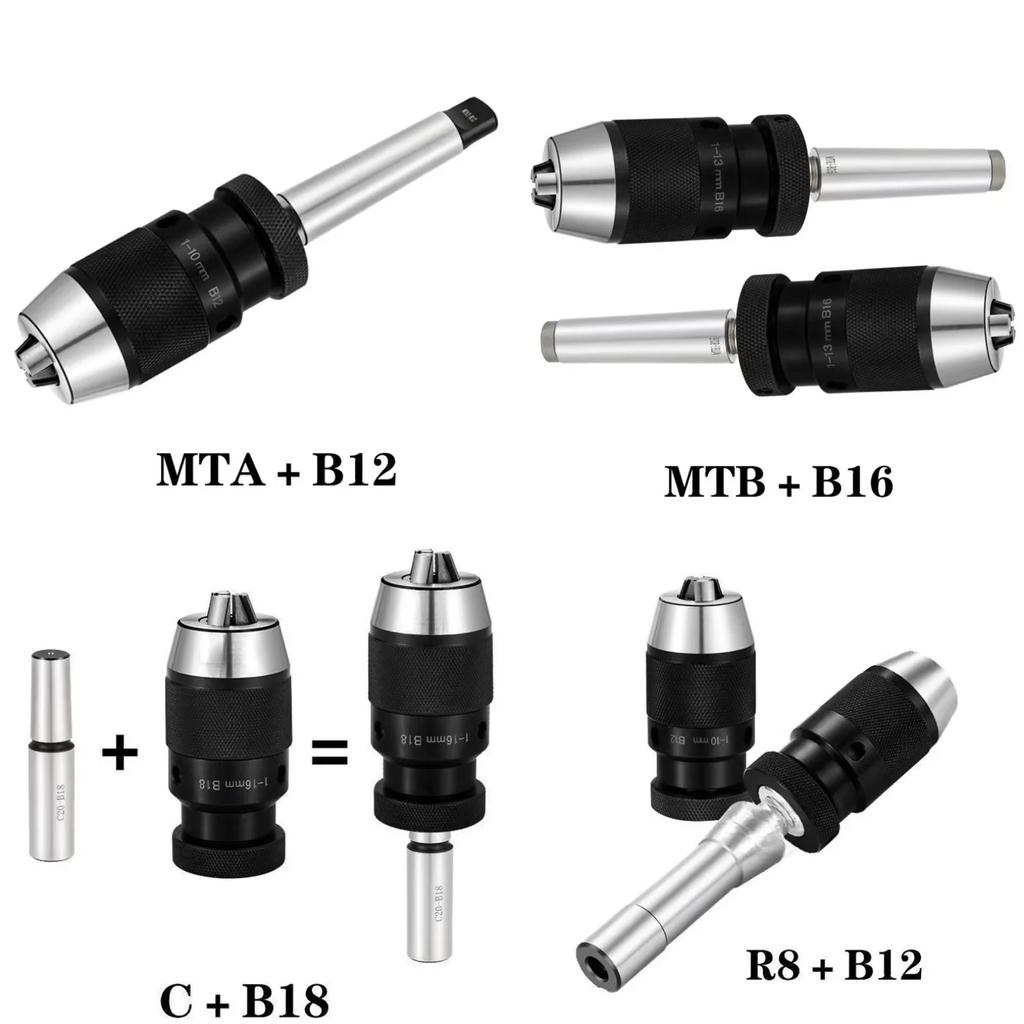 MT2 MT3 MT4 MT5 R8 C10 C12 C16 C20 B10 B12 B16 B18 B22 Morse Drill Chuck Lathe CNC Drill Machine Self-tightening Drill Chuck