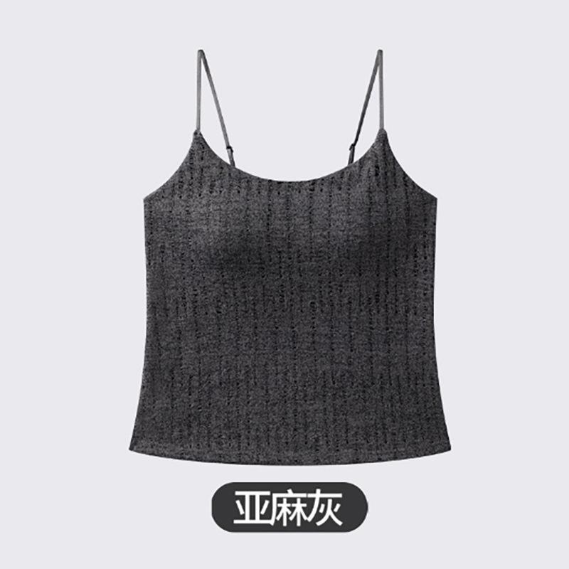 Linen Style Sling Vest, Women's Inner Cover with Chest Pad, New Summer Thin Style Can Be Worn Outside, Top Backing, Beautiful Back