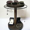 Stylish Rotating Sunglasses Rack Natural Paulownia Wood Space Saving Display Stand For Multiple Pairs