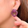 Tide Needle Micro-Inlaid Zircon Personalized Love Earrings Ear Jewelry