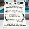 Brother Gift Soft Flannel Blanket for Men, Birthday Gifts for Brother from Sister, Local Warehouse Cozy Throw