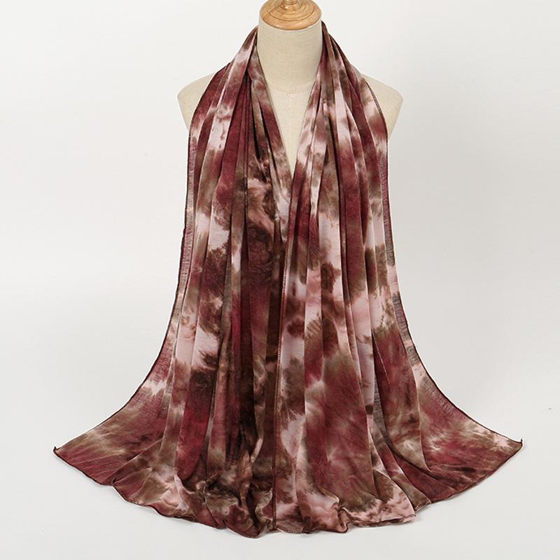 

Wind tie-dye Modal sweat scarf YW European and American fashion thin versatile retro breathable 180-85cm