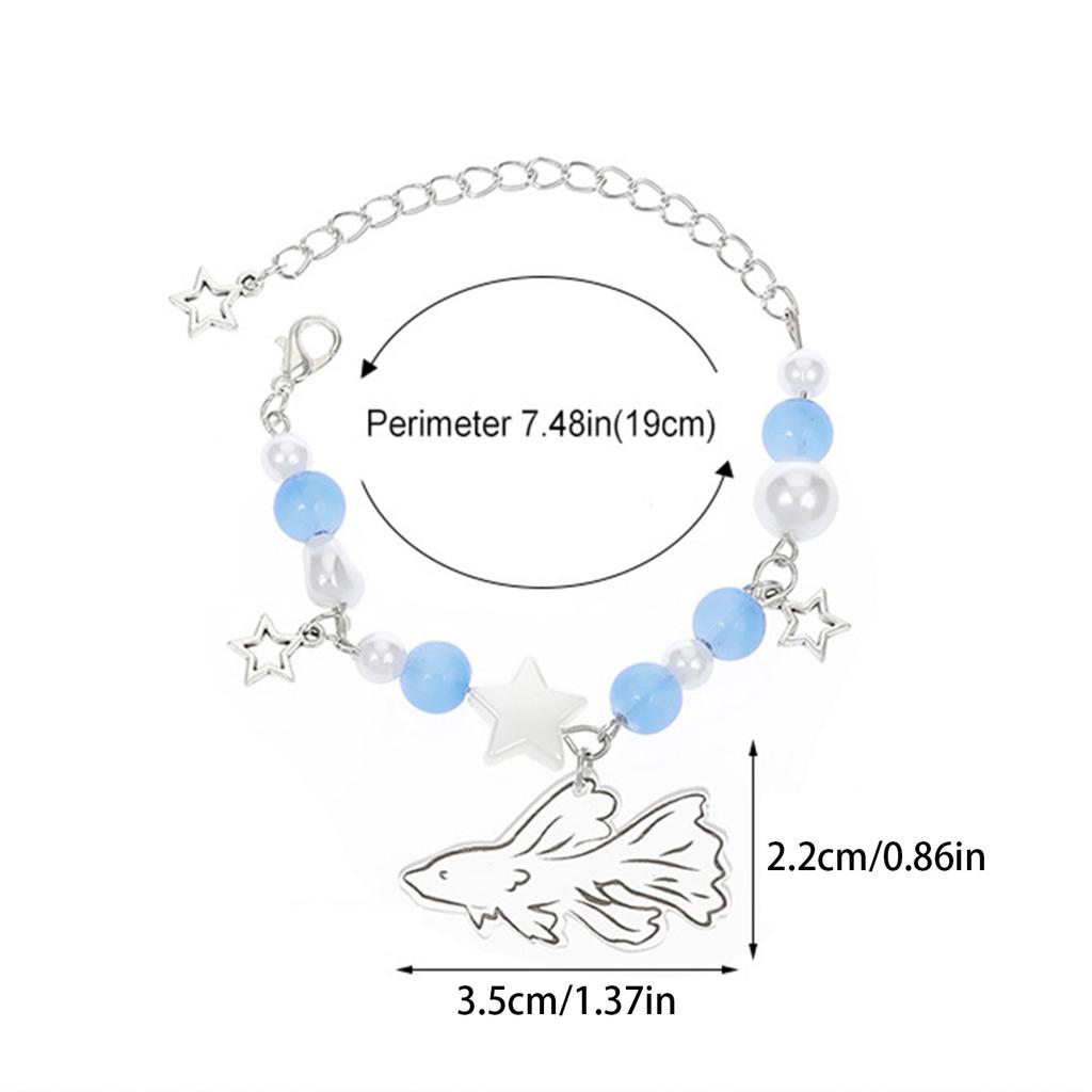 Schickes handgefertigtes tropisches Fischarmband Charm Armreif Perfektes Geschenk für Frauen, die modischen Schmuck lieben