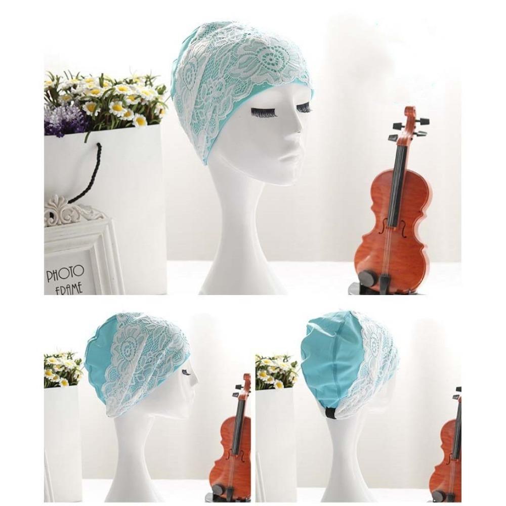 Long Hair Lace Swimming Cap Waterproof Bathing Cap Fashion Women Swim Cap Swim Pool