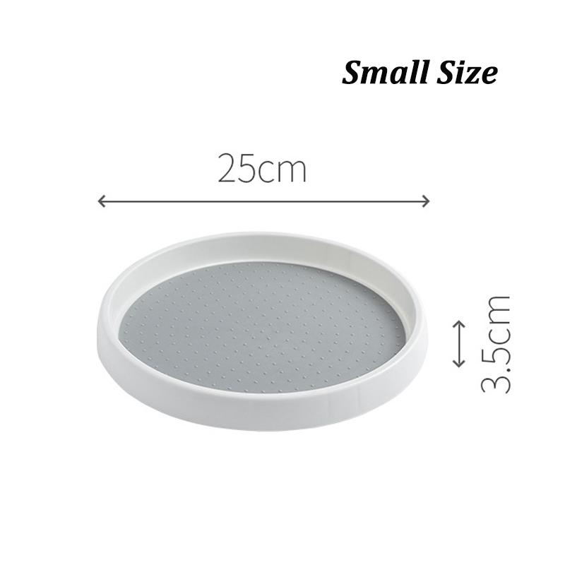 

360 Degree Rotating Storage Shelf Bathroom Turntable Cabinet Non-Slip Organizer Tray Spice Round Rack Plate for Kitchen Season