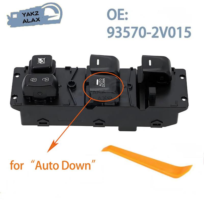 

Electric Window Control Switch with Auto Down Button for Hyundai Veloster 2012 2013 2014 2015 2016 2017 93570-2V015 935702V015
