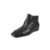 Fashion 2025 NEW Autumn Women Shoes Square Toe Med Heel Women Boots Genuine Leather Ankle Boots Winter Elegant Modern Boots