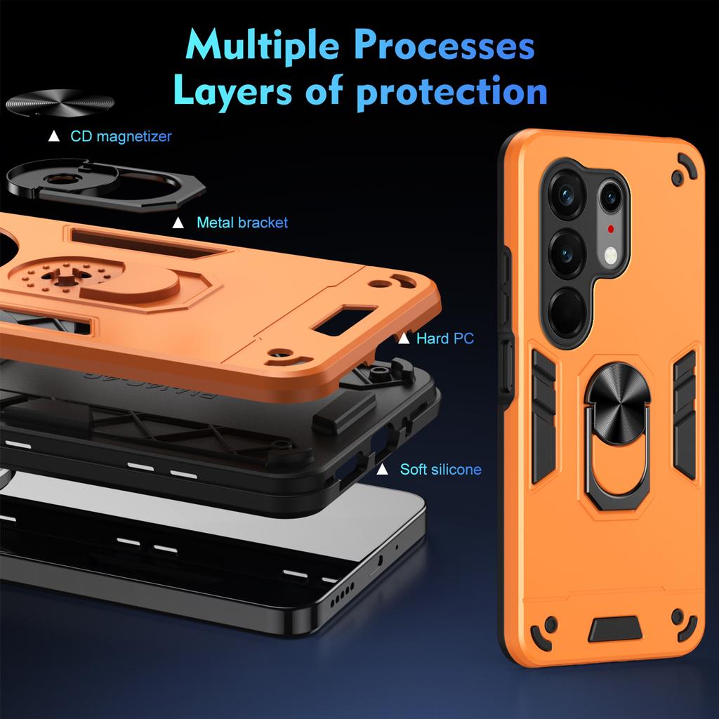 Case For Tecno Camon 50 Ultra 50Pro 4G Magnetic Metal Ring Holder TPU Frame Armor Plastic Shockproof Phone Cover Coque Fundas