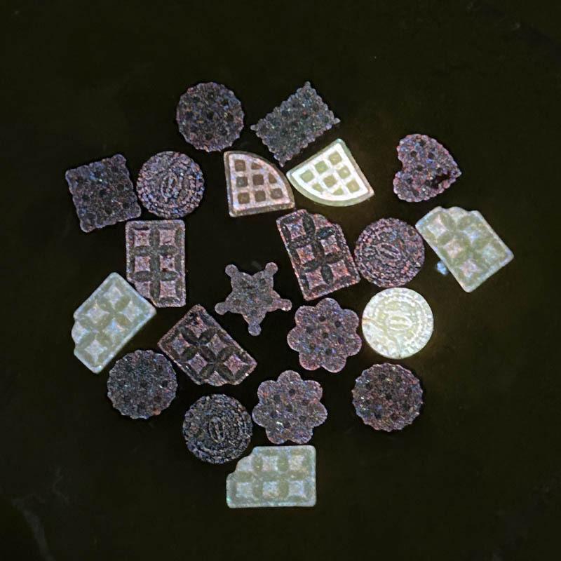 Simulation Chocolate Cookies Hot-Selling Nail Art Decorations Mixed Cute Round Cookies and Pentagram Nail Art Decoration Material Kit