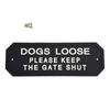 Elegant Black And White Notice Sign Waterproof Silicone Dog Loose Wall Hanging Decoration For Backyard or Club