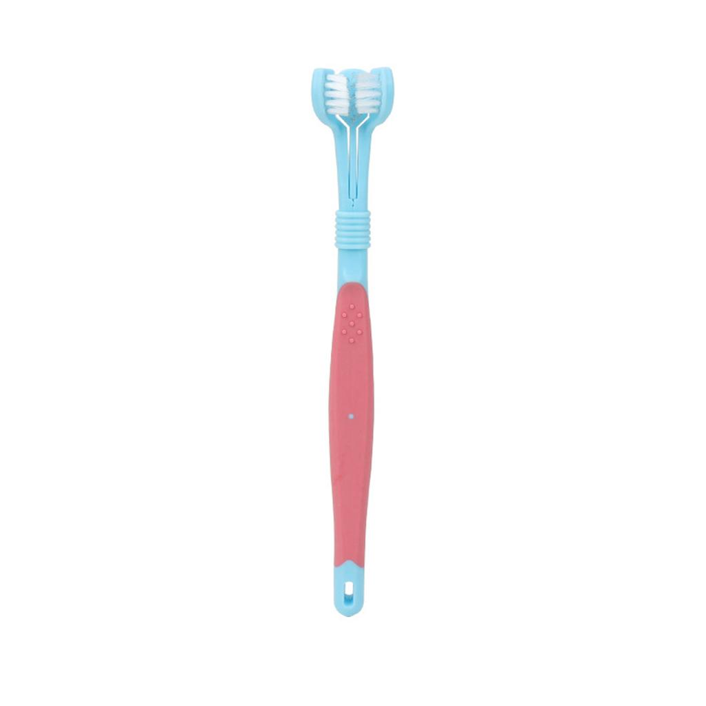3-Sided Pet Toothbrush Dog Plastic Toothbrush Removing Bad Breath Tartar Cleaning Mouth Pet Dental Care Cat Cleaning Mouth