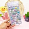 Cartoon 3D Relief Water Drop Stickers Cute and Fun Animals Rabbit Panda Stickers Diy Diary Stationery Stickers