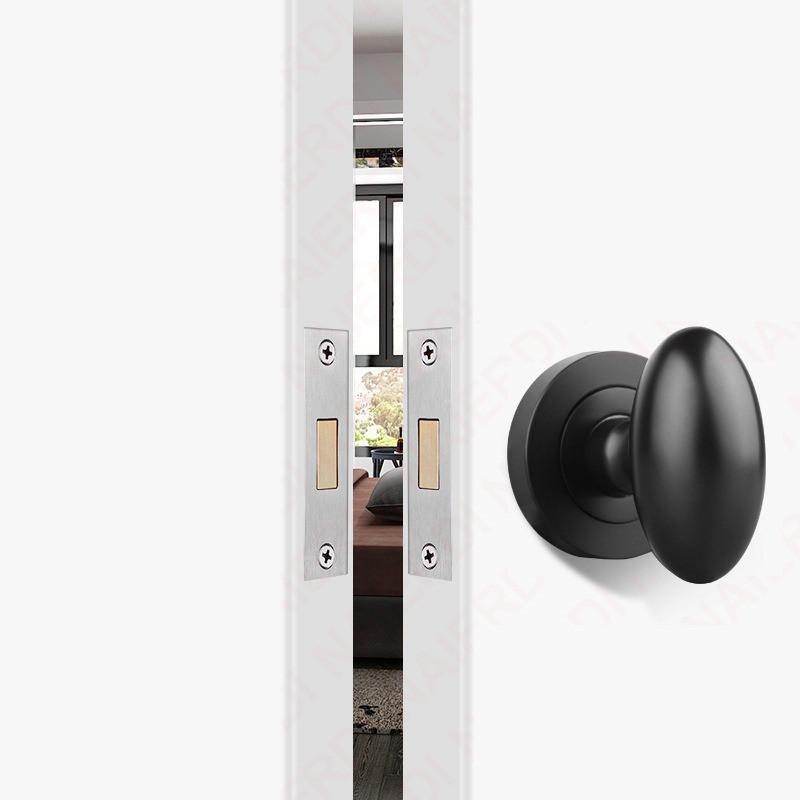 Serratura per Porta Nascosta Senza Chiave/Foro Chiave Set Maniglia per Porta Privacy in Lega di Zinco Maniglia per Porta Scorrevole Invisibile Serratura Meccanica