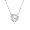 S925 Sterling Silver Heart Necklace with Freshwater Pearl, Versatile Clavicle Chain for Women - Perfect Valentine's Day Gift