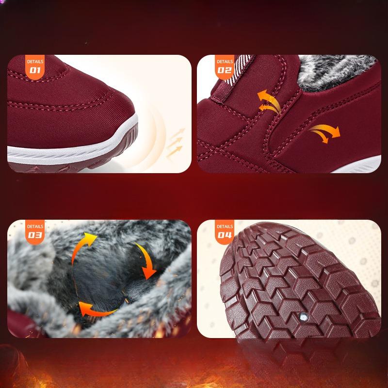 New Cotton Shoes with Added Fleece and Thickened Cotton Boots and Large-sized Senior Shoes
