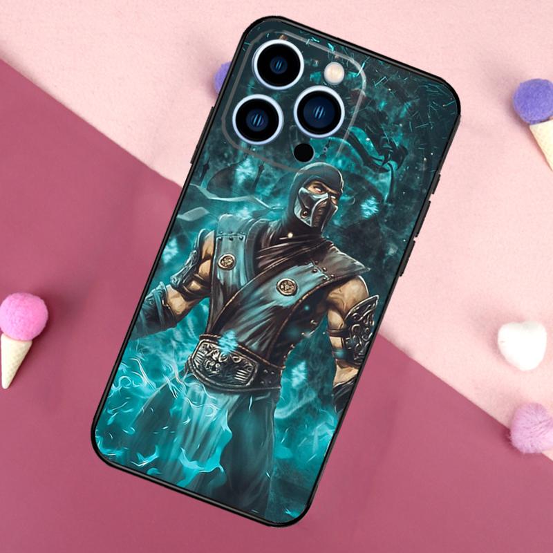 Scorpion Zero Sub Mortal Kombat Phone Case For iPhone 16 15 14 12 11 13 Pro Max Cover on iPhone 16 15 13 Mini X XS Max XR Coque