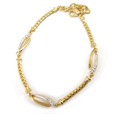 [K6374] - 2-tone 'Scarlett' Gold Plated Bracelet