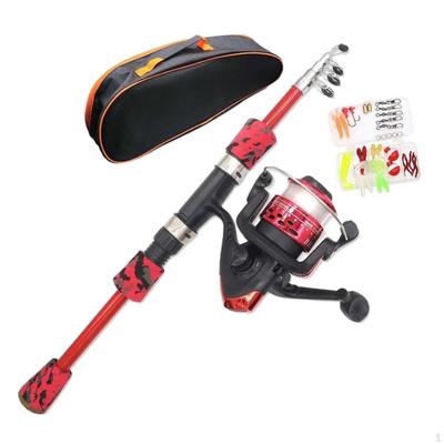 Fishing Rod for Kids, Telescopic Rod, Portable EVA Handle Complete Set, Children