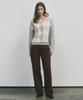 Wednesday Oasis For Woman W/Herringbone Pure Cotton Pants_Brown(W25-Pt24)