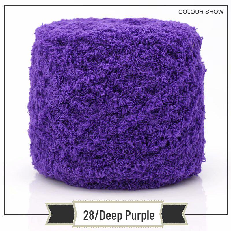 3-Strand Coral Fleece Towel Yarn - 2 Skeins for Hand-Knitted Children's Bag, Shoes, Hat, Scarf, Coat - Free Shipping