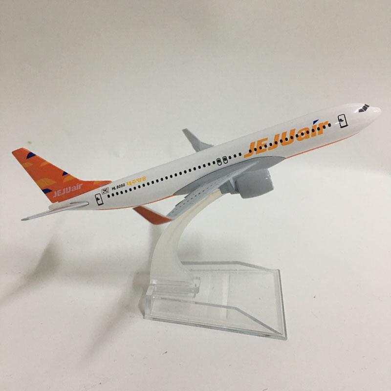 Jason Tutu 16cm Korea Jejuair Airlines Boeing 737 Model Airplane Diecast Metal 1/400 Scale Planes