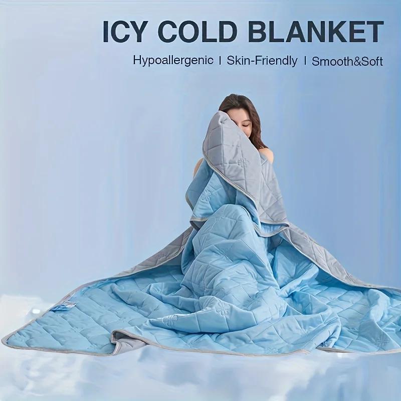 Summer Bed Cooling Blanket Silk Air Conditioner Quilt Is Soft, Breathable, Light, Heat Absorbing, Solid Color Pattern Quilt