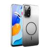KEYSION Luxuriöse magnetische Handyhülle mit Farbverlauf und Glitzer für Redmi Note 11 11S 4G 11 Pro 5G Transparente stoßfeste Hart-PC-Rückseite