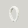FOLNUA SQUARE LOGO FURRY HAIRBAND [IVORY]