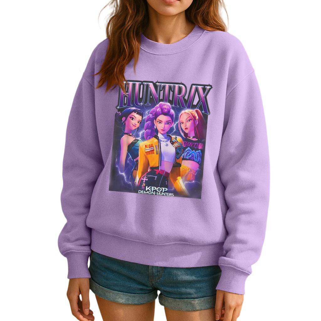 Genser med rund hals for kvinner Høst Grafiske gensere Ferie Langermet Nedsenket skulder Pullover