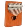 Thumb Finger Piano 17 Key Mahogany Floral Pattern Easy Playing Finger Instrument