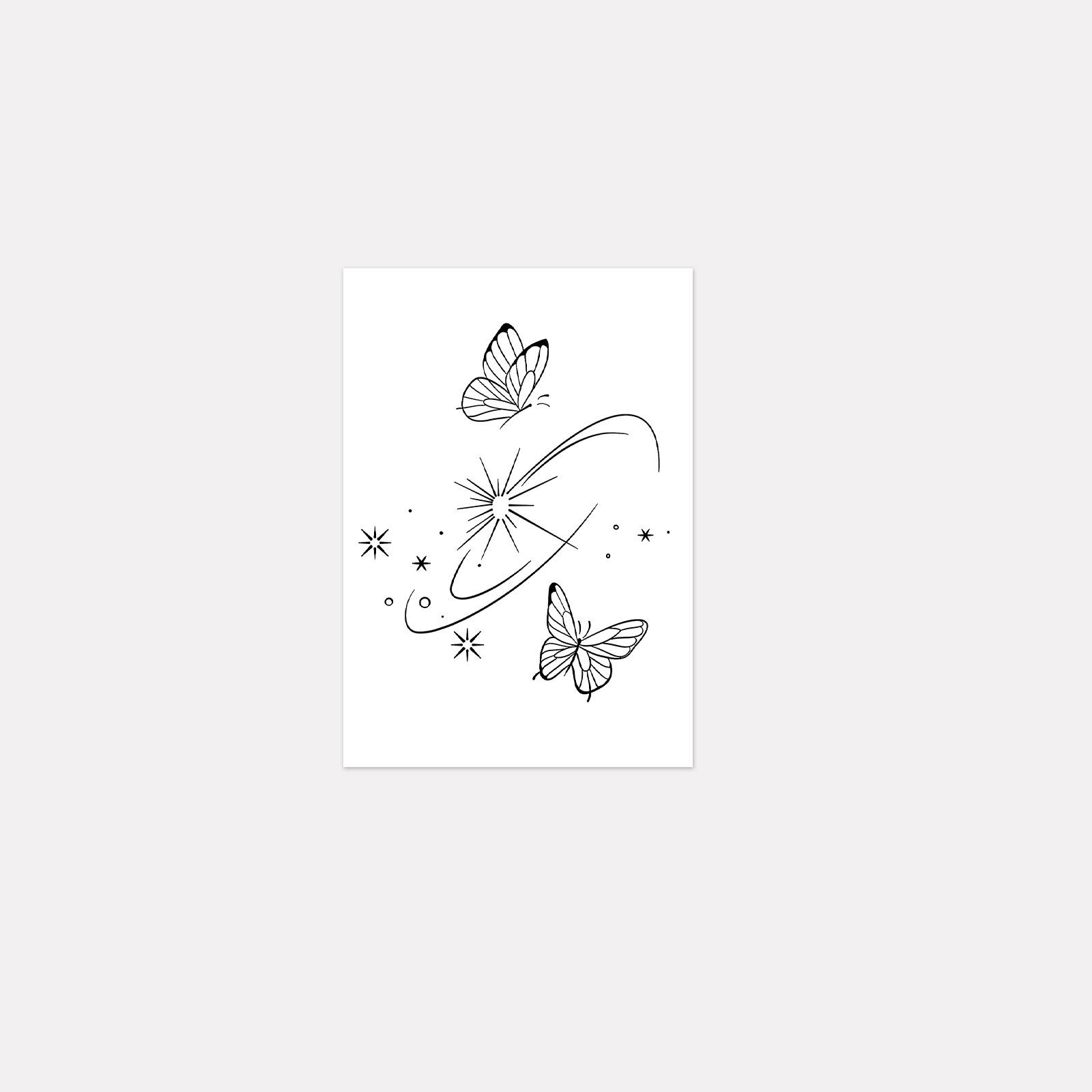 

Star Butterfly Forearm Tattoo Sticker, Waterproof And Long-Lasting, Women S High-End Simulation Tattoo 10*7