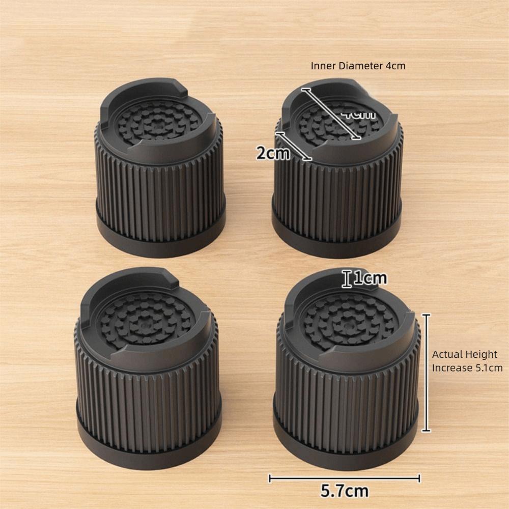 Square Furniture Foot Pad Non-slip Washing Machine Support Bed Lifts Risers Desk Sofa Chair Legs