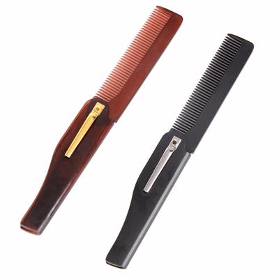 Erkekler Kadınlar için Taşınabilir Katlanabilir Saç Tarak Kuaförlük Bıyık Sakal Tarağı