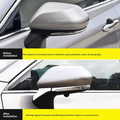For Toyota Camry 70 XV70 2018~2025 Hybrid Car Rearview Mirror Frame Bright Bar Anti-scratch Protect Strip Decoration Accessories