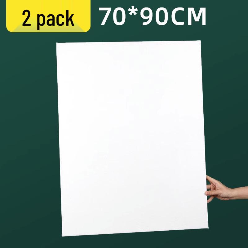 Long Strip Solid Wood Framed Canvas: Rectangle Acrylic Painting On Pure Cotton Linen