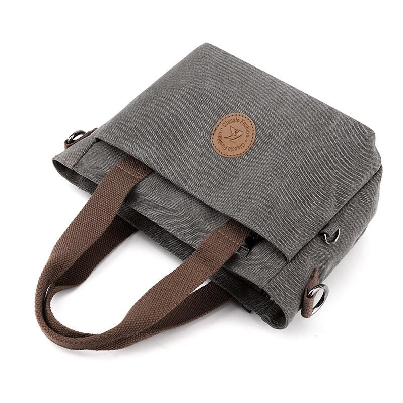 Borsa a Tote in Tela da Donna con Chiusura a Zip e Tasche Interne per l'Uso Quotidiano